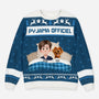5947WFR1 pull de noel moche personnalise pyjama officiel avec chien 5947wklnc