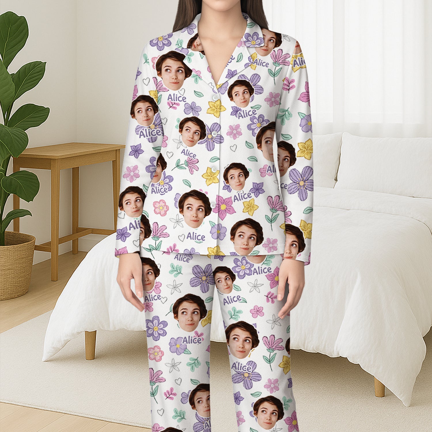 5951VFR3 pyjama fleuri personnalise ma belle 5951vkqna