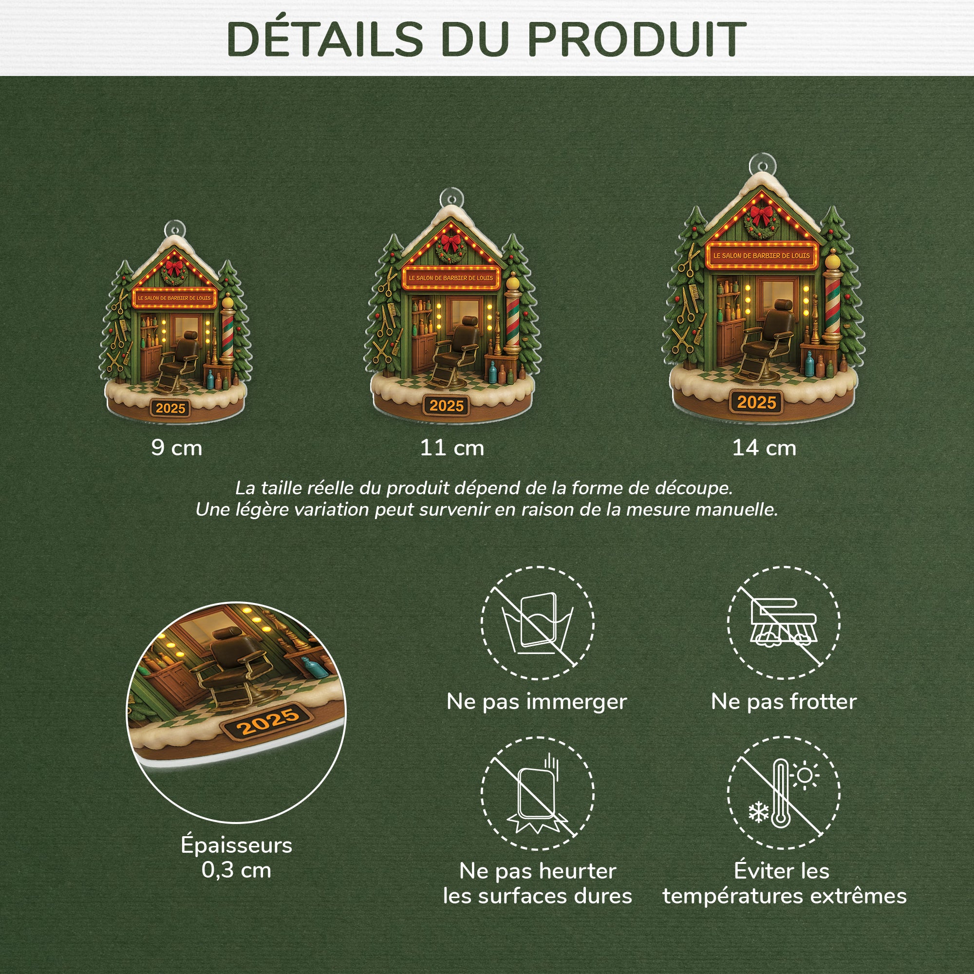 5954OFR3 effet dimpression 3d ornement acrylique personnalise le salon de barbier 5954oktcb