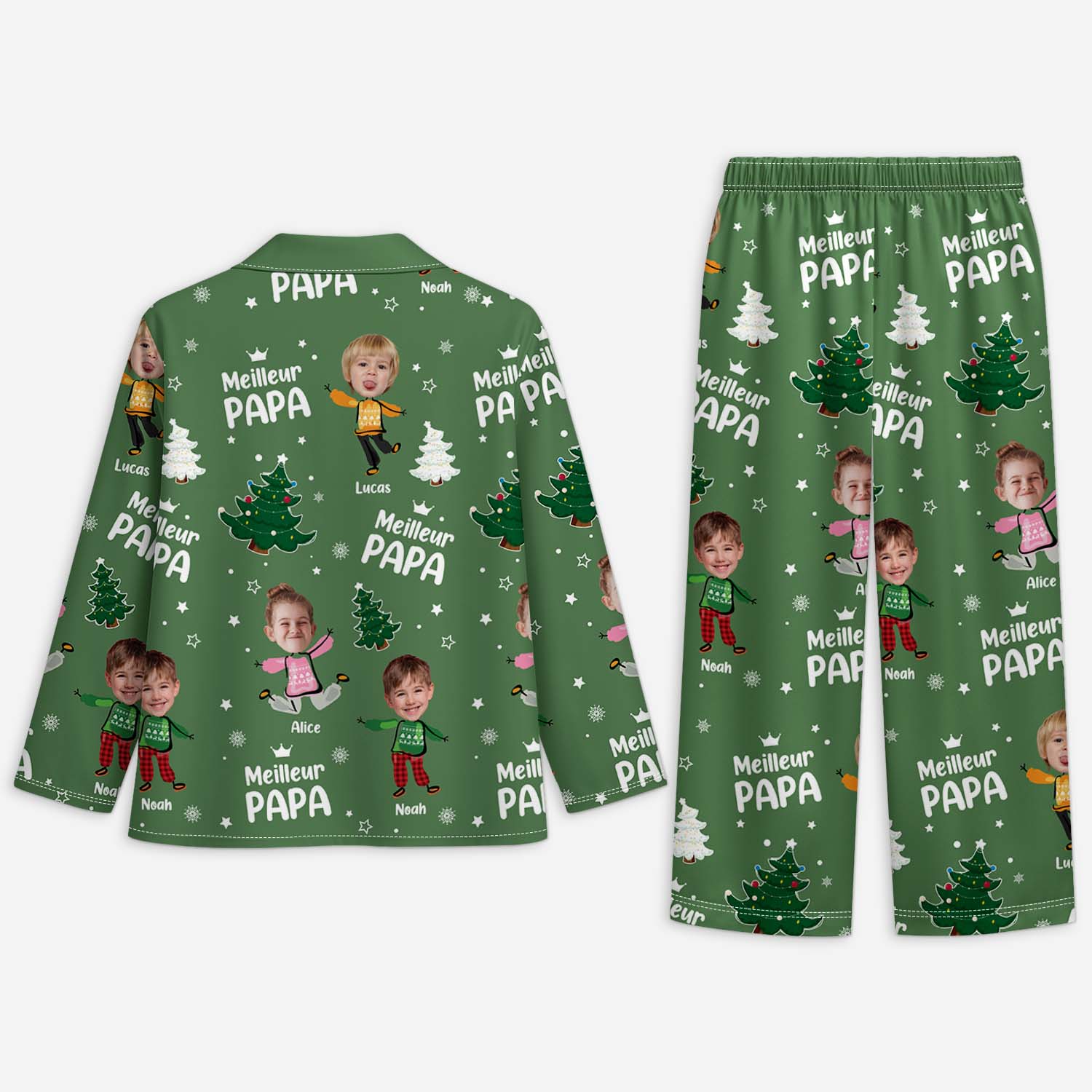 5955VFR2 pyjama noel personnalise meilleur papy 5955v8yzb