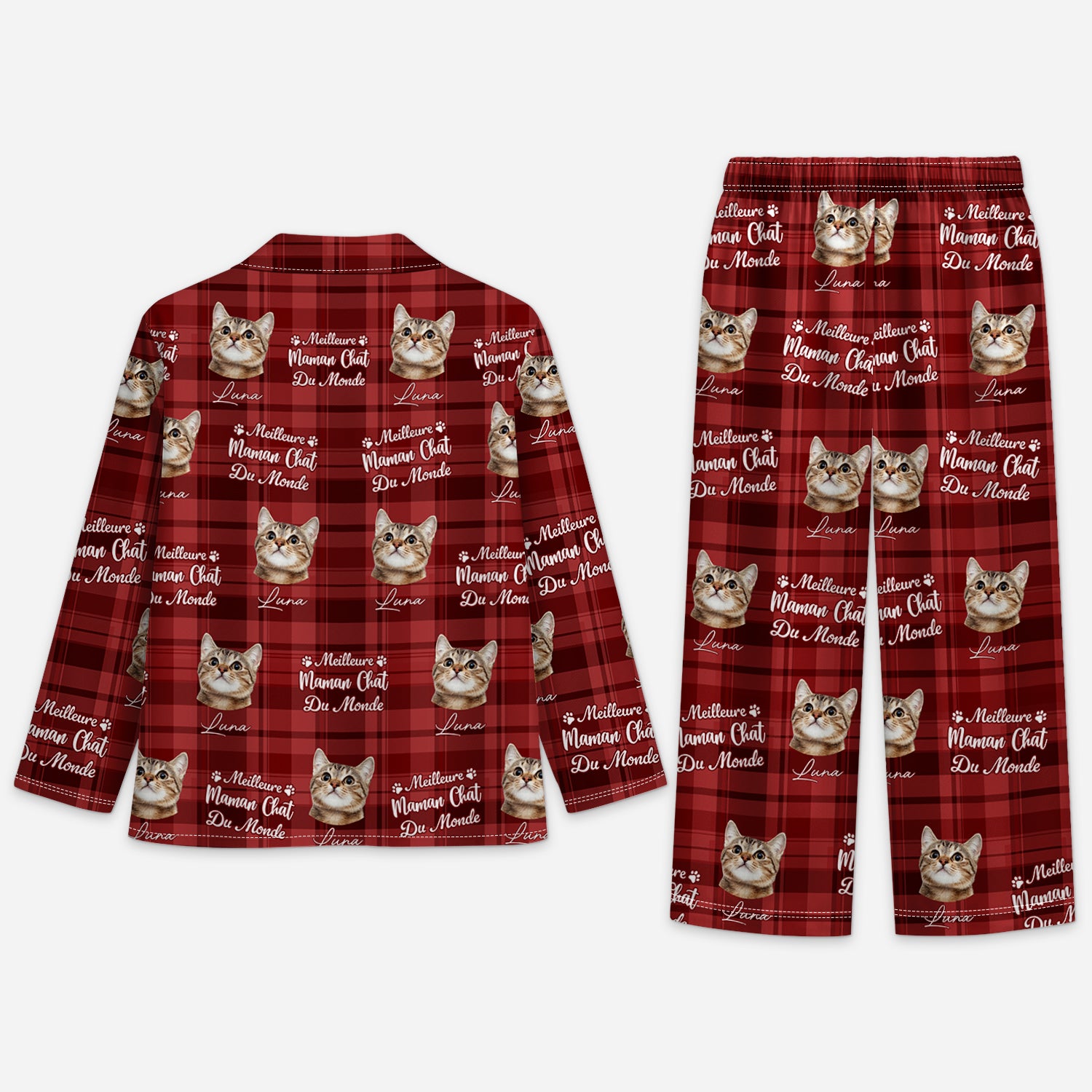 5965VFR2 pyjama noel personnalise meilleure maman chat 5965vtkzd