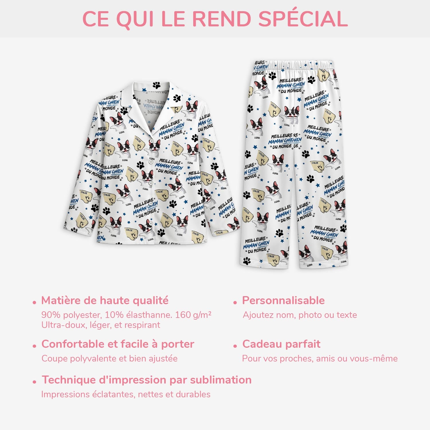 5966VFR5 pyjama personnalise meilleur papa chien 5966v8yac