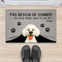 5969DFR2 paillasson personnalise chien pas besoin de sonner 5969dkz0c