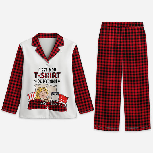 5971VFR1 pyjama personnalise avec chat cest mon t shirt de pyjama 5971vkzqd