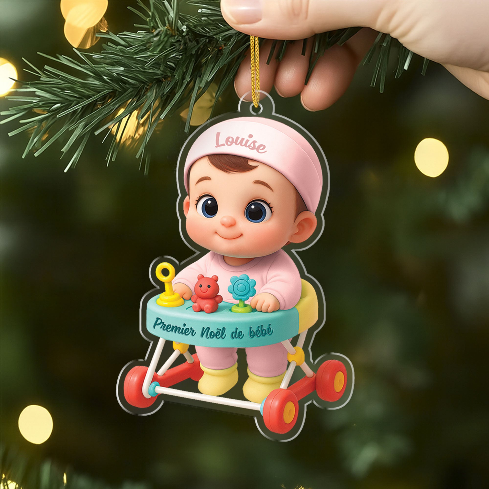 5976OFR2 effet dimpression 3d ornement acrylique personnalise premier noel de notre bebe 5976oktqk