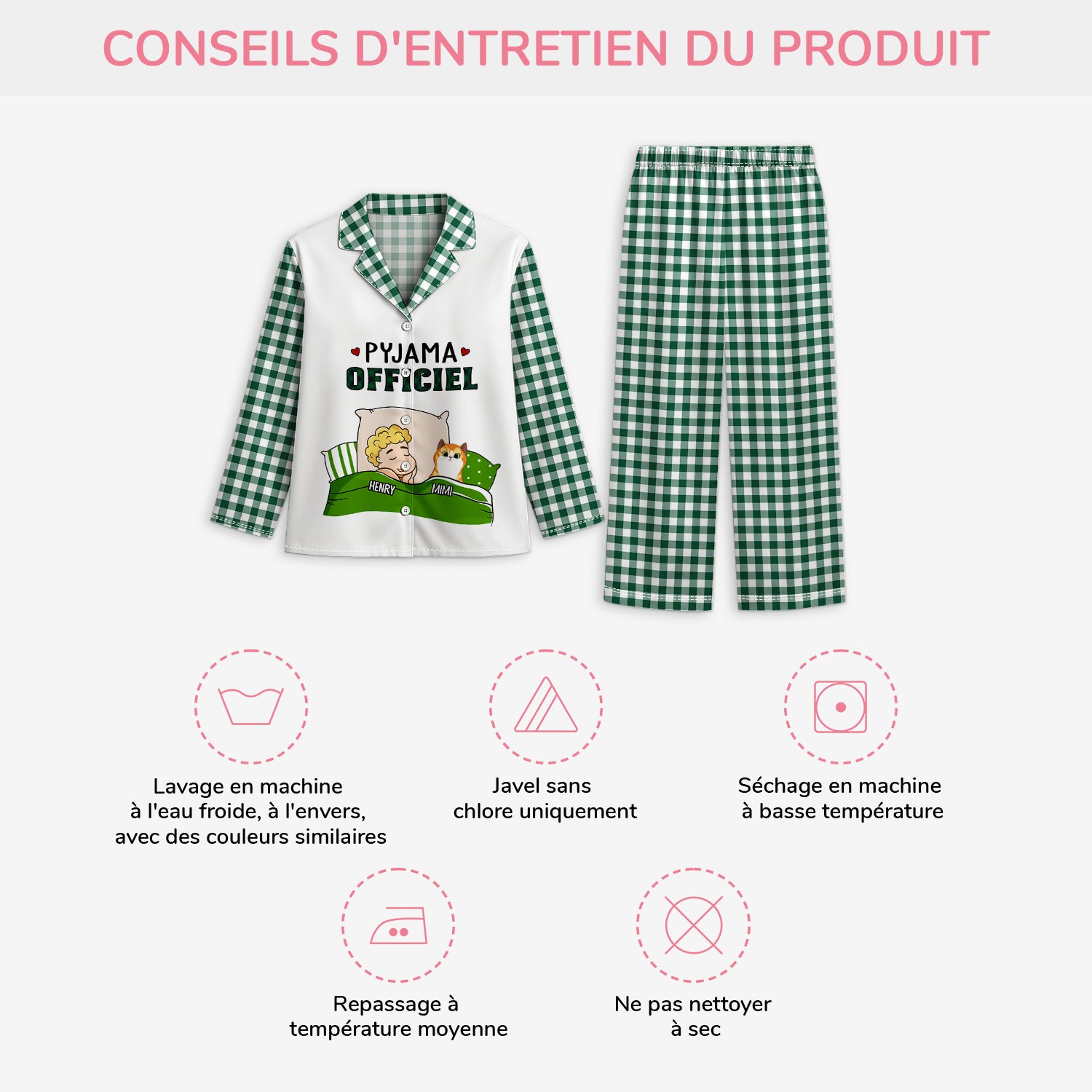 5978VFR4 pyjama personnalise pyjama officiel avec le chat 5978vkycd