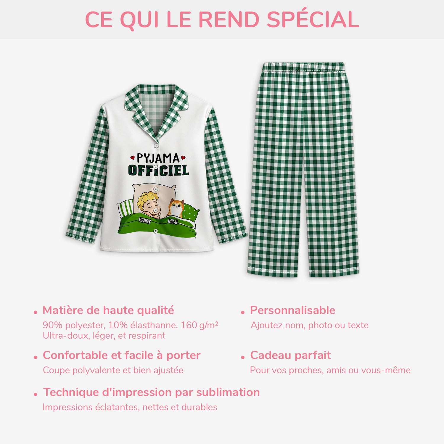 5978VFR5 pyjama personnalise pyjama officiel avec le chat 5978vkycd