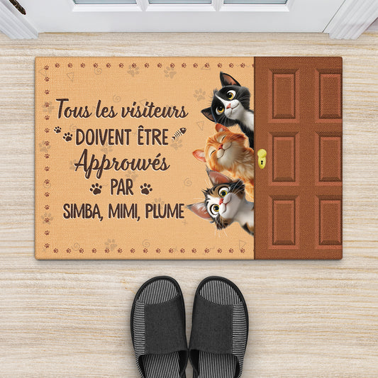 5983DFR2 paillasson personnalise les visiteurs doivent etre approuves par les chats 5983dttcd_6fc10270 c28f 48e3 bd90 aef5800137a4