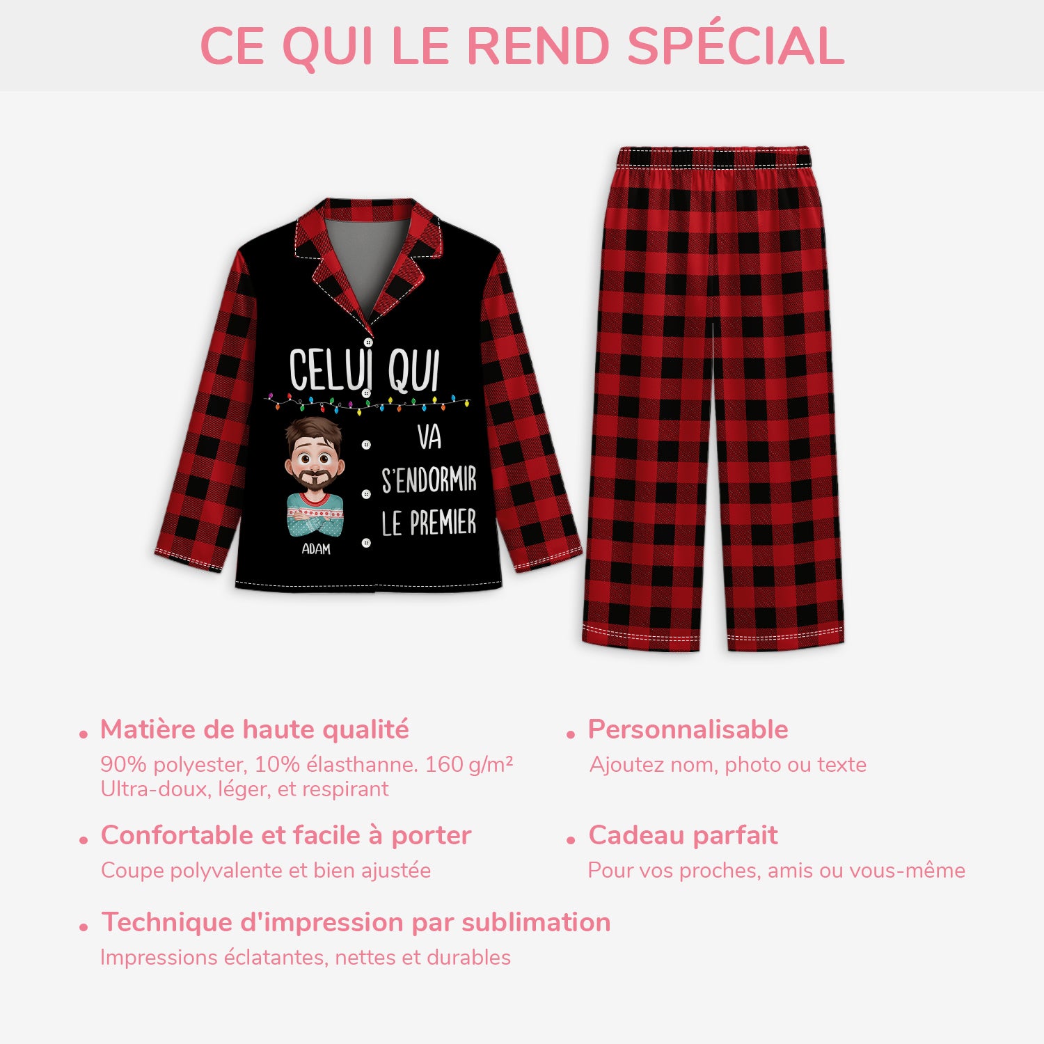 5993VFR5 pyjama personnalise femme et homme sendormir le premier 5993v6tcb_c1c5f2d9 b460 45de 881d 80f3b8eb5572