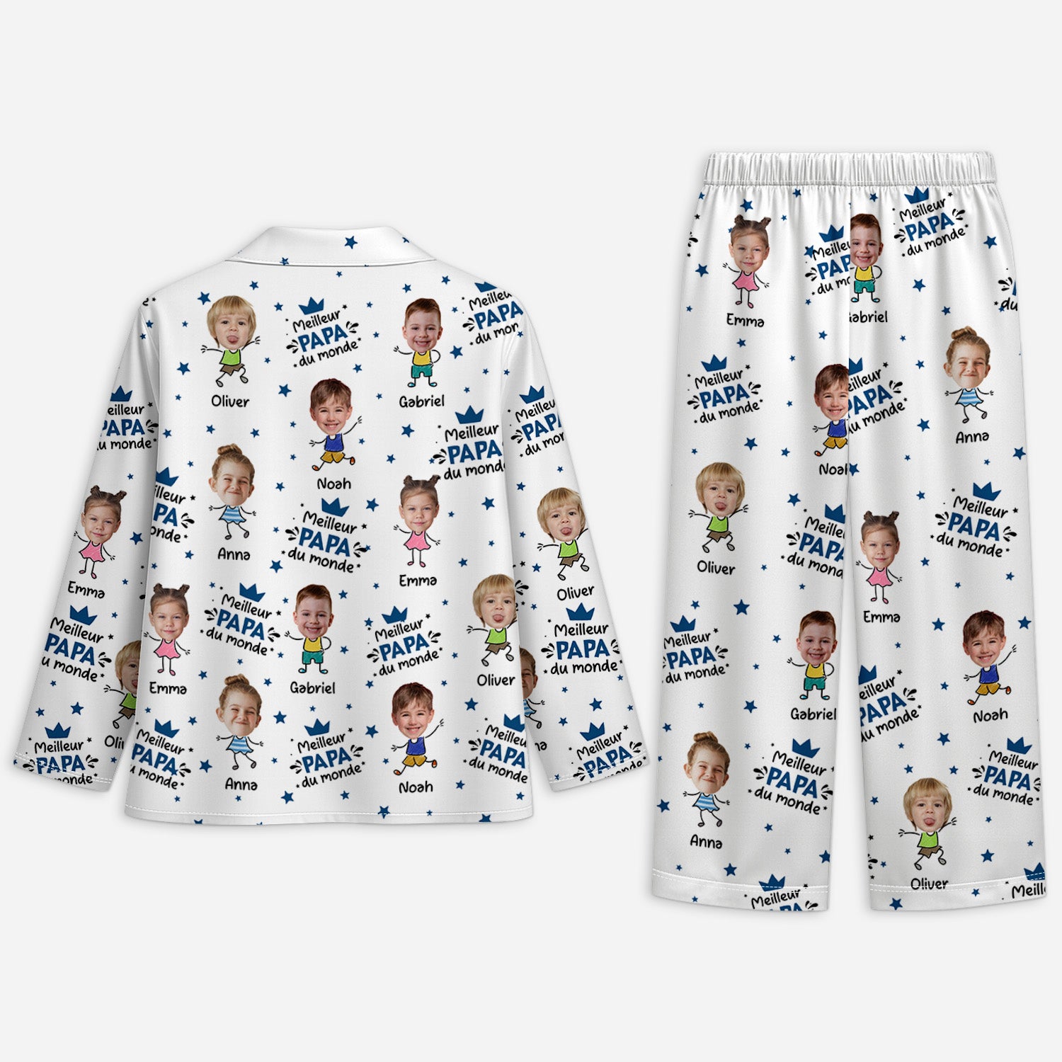 5995VFR2 pyjama personnalise avec photo le meilleur papa maman 5995v6mmb