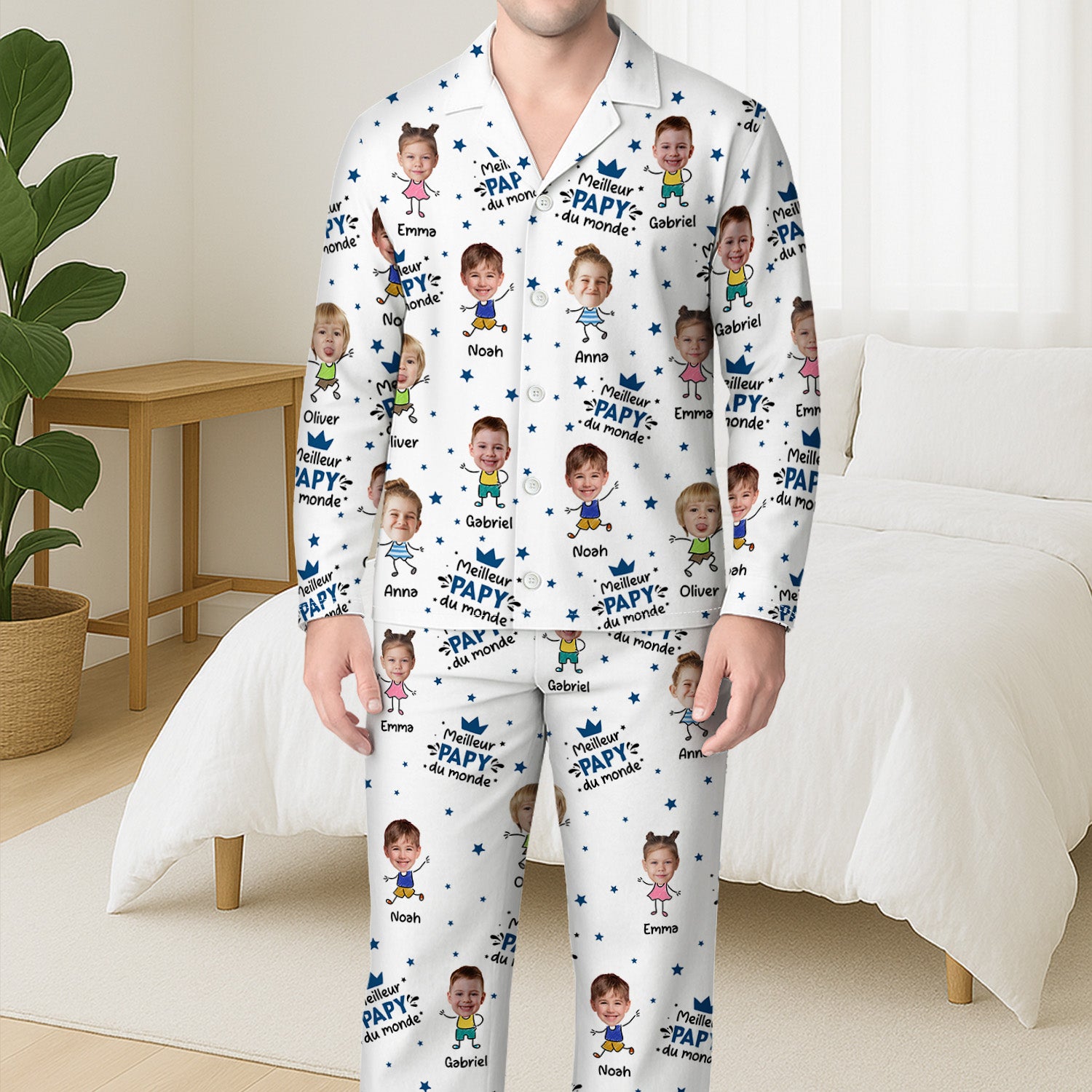 5995VFR3 pyjama personnalise avec photo le meilleur papy mamie 5995v6mma