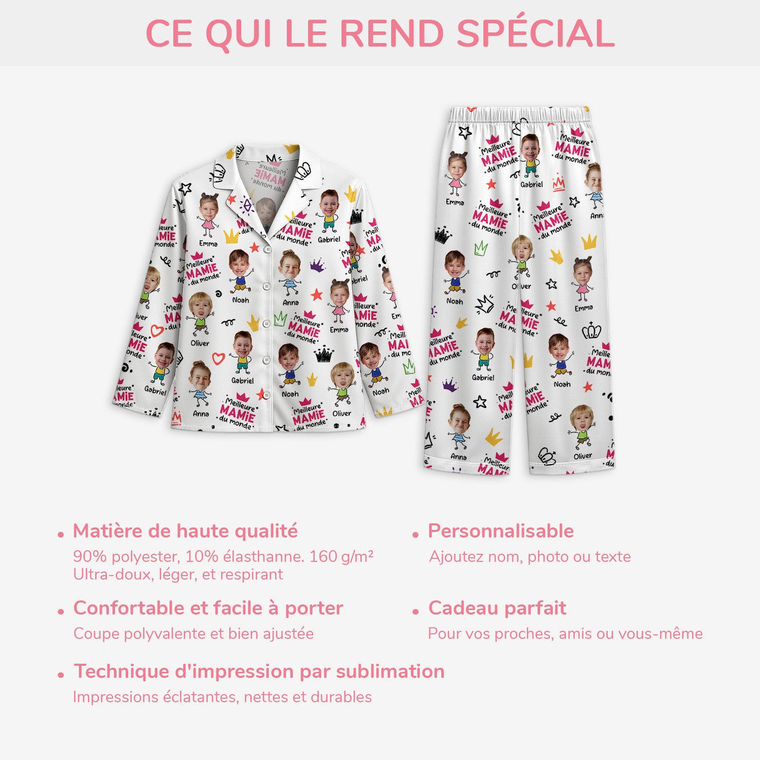 5995VFR5 pyjama personnalise avec photo le meilleur papy mamie 5995v6mma