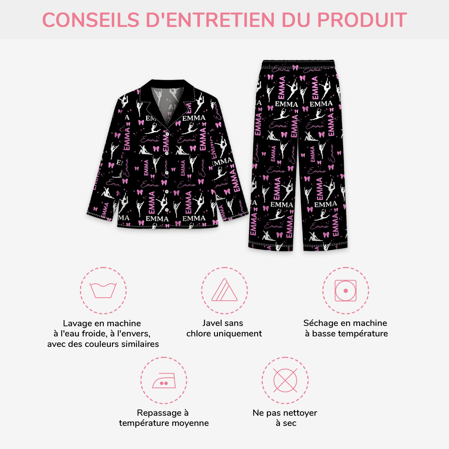6004VFR4 pyjama femme personnalise la ballerine 6004vktza