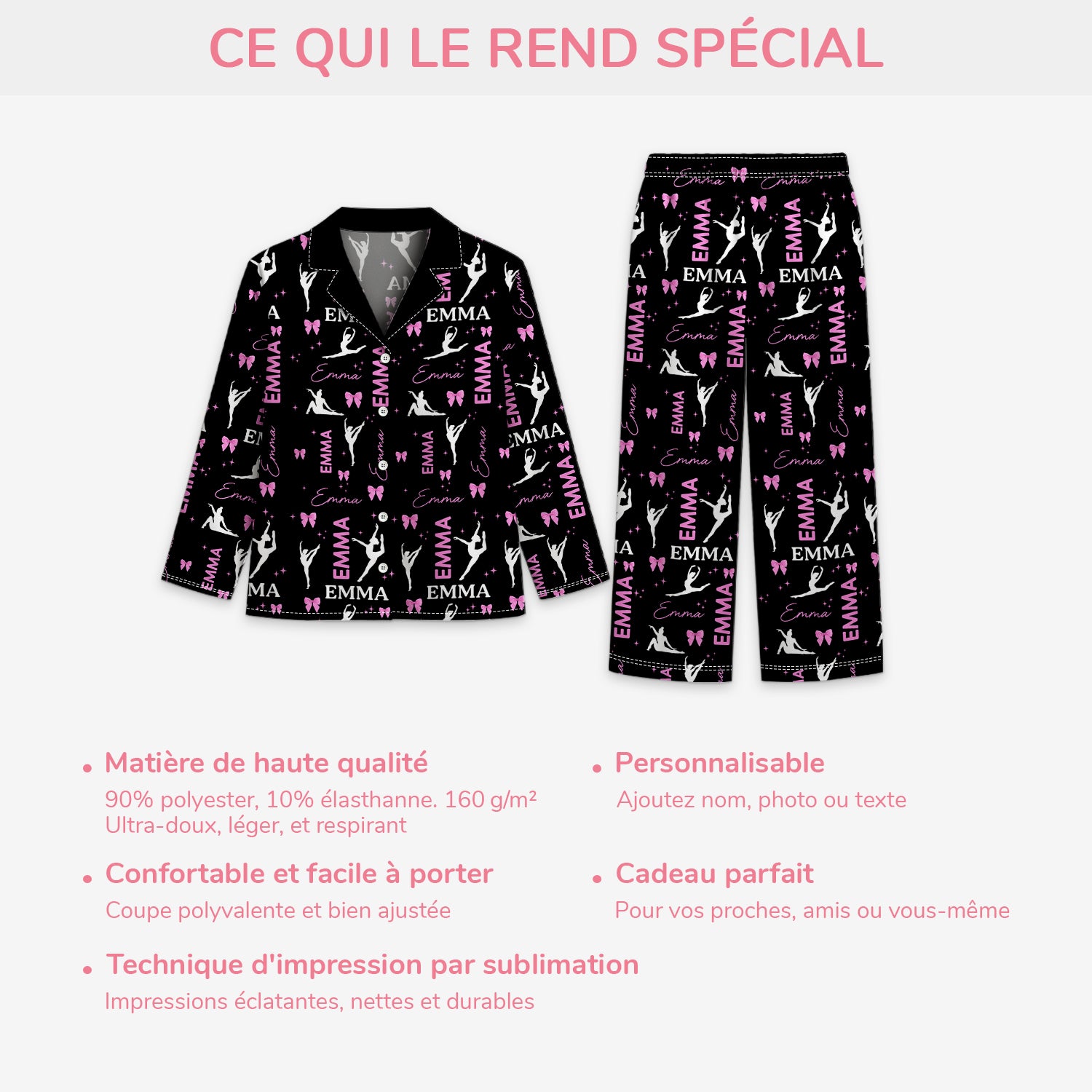 6004VFR5 pyjama femme personnalise la ballerine 6004vktza