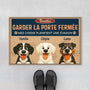 6012DFR1 paillasson personnalise les chiens planifient leur evasion 6012dkt5c