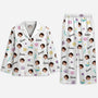 6014VFR1 pyjama personnalise femme avec photo des jolies fleurs 6014v3zta