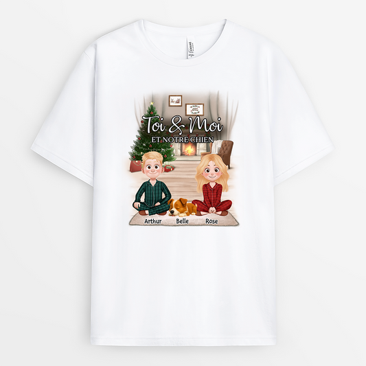 6031AFR1 t shirt personnalise toi moi et notre chien 6031akh5c