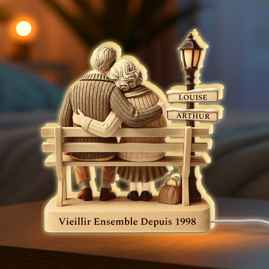 6035LFR2 lightbox personnalisable pour couple viellir ensemble depuis 6035ltlng