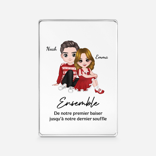 6038RFR1 plaque en acrylique rectangulaire personnalisee ensemble couple 6038rtz5g