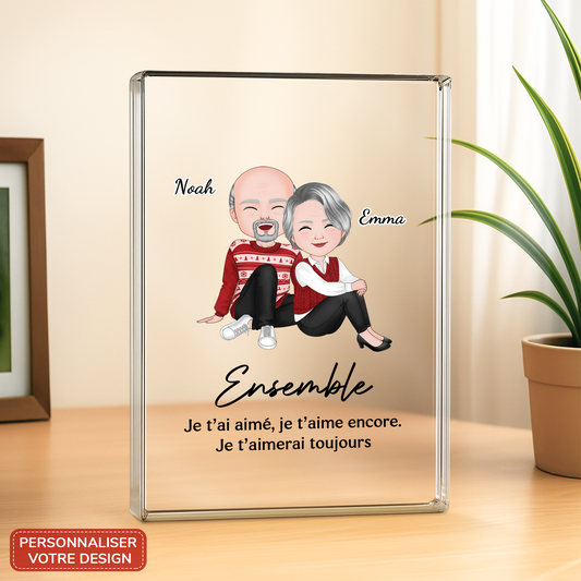 6038RFR2 plaque en acrylique rectangulaire personnalisee ensemble couple 6038rtz5g