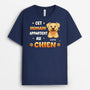 6055AFR2 t shirt personnalise avec chien cet humain appartient a 6055a8ftd