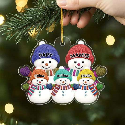 6056OFR2 ornement noel acrylique personnalise famille ensemble bonhomme de neige 6056o3qai_61f1f920 e1f5 4e3b 9240 0be9870e3584