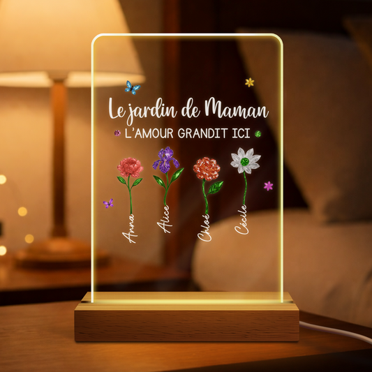 6082LFR1 veilleuse led personnalisee_ le jardin de mamie et maman 6082l6h5a