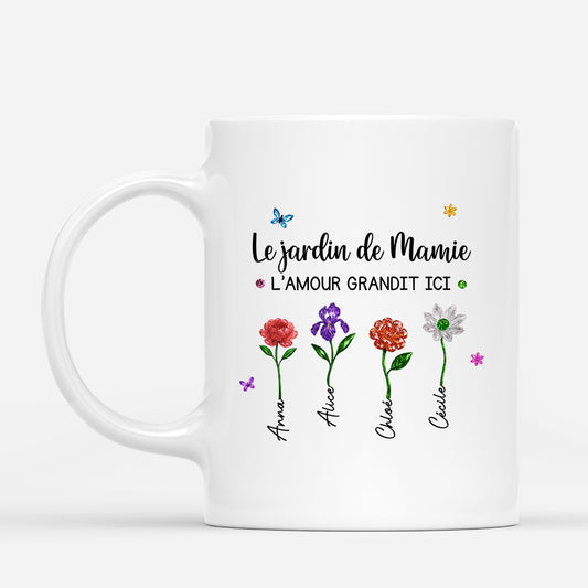 6082MFR1 mug personnalise le jardin de mamie maman avec amour 6082m6yca