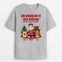 6084AFR2 t shirt personnalise noel une fill et son chien 6084atmcc