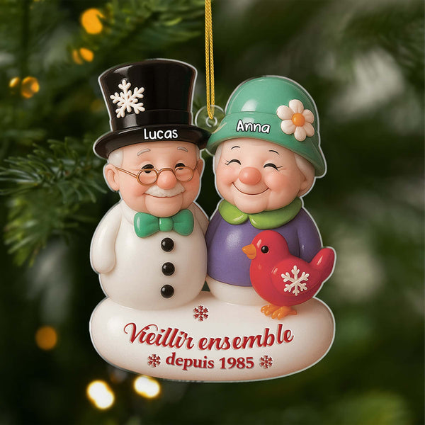 2 Sided Photo Christmas Ornament Effet D'impression 3D] Ornement De Noël En Verre Personnalisé Pour Co - Cadeau Plus Double Sided Photo Ornament