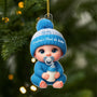 6097OFR1 effet dimpression 3d ornement acrylique personnalise cadeau pour premier noel bebe 6097o8qzk
