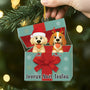 6106OFR2 effet dimpression 3d ornement acrylique personnalise avec chien joyeux noel toutou 6106oktnc