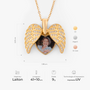 6114JFR3 collier personnalise commemoratif aile d_ange avec photo 6114j0b5a