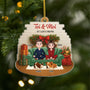 6168OFR1 effet dimpression 3d ornement noel acrylique personnalise couple toi et moi et nos chiens 6168o