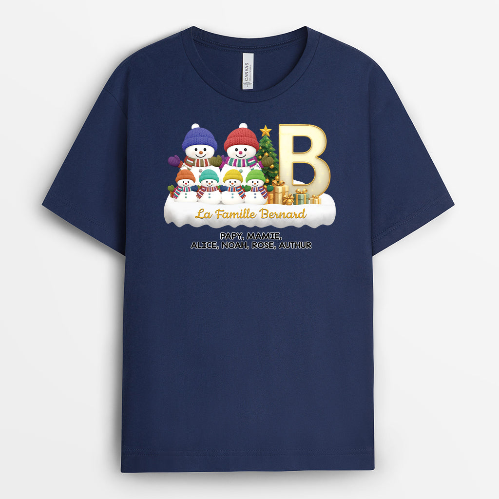 6175AFR2 t shirt personnalise noel famille bonhomme de neige 6175a3qti_464735fa 9a1b 4654 83ef 9117e3893f2d