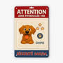 6177EFR1 plaque en metal personnalisee zone patrouillee par mon chien 6177e8tnc
