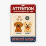6177EFR2 plaque en metal personnalisee zone patrouillee par mon chien 6177e8tnc