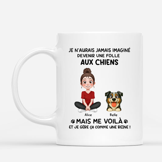 6180MFR1 mug personnalise devenir un fou aux chiens 6180mtqzc