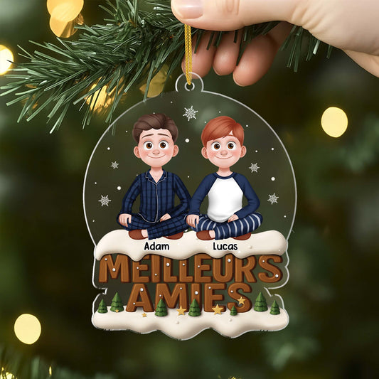 6185OFR2 effet dimpression 3d ornement noel acrylique personnalise meilleures amies 6185o8ttf
