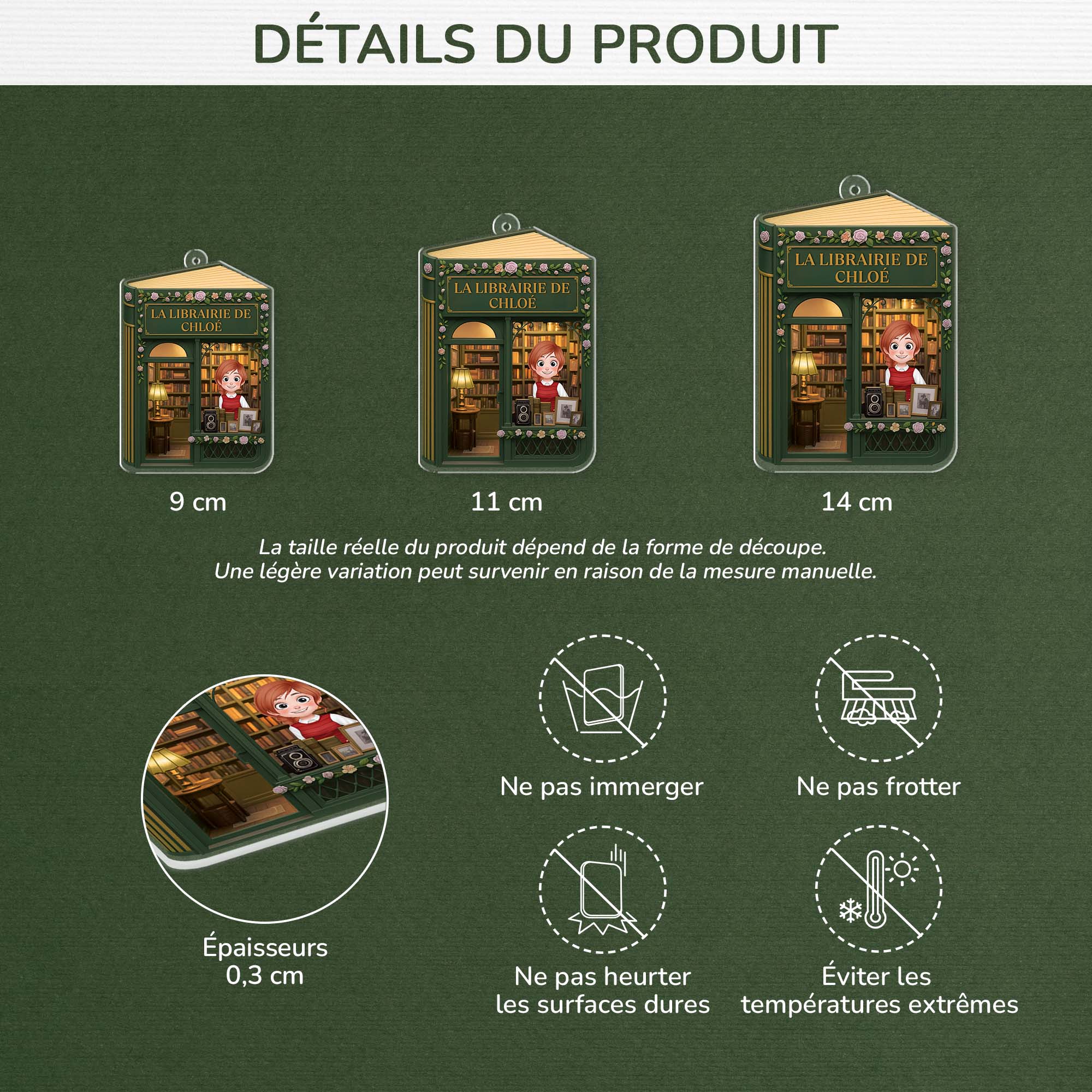 6201OFR1 effet dimpression 3d ornement noel acrylique personnalise librairie pour les amoureux des livres 6201o8lqa_3_7dfad7dc df11 4db9 861c 1a4a28fcf4ab