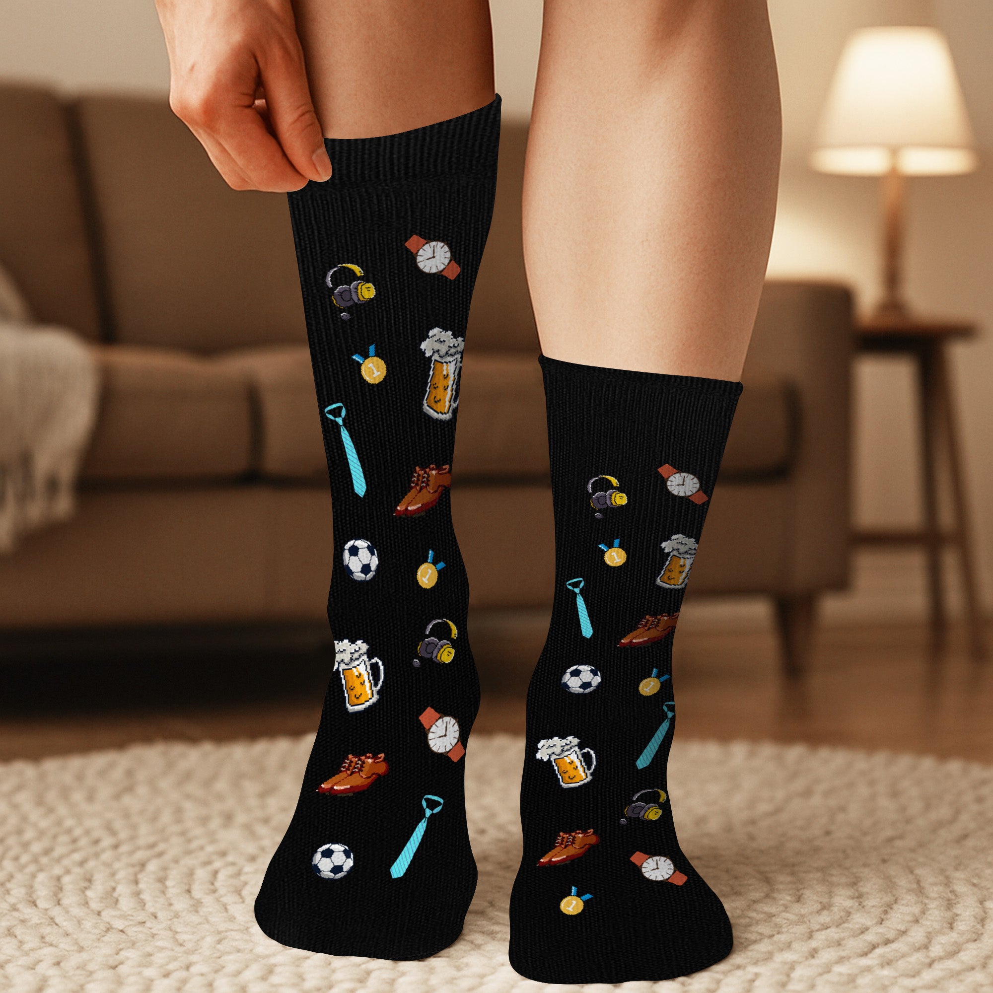 6222JFR3 chaussettes personnalisees de noel pour papa papy l_homme le mythe la legende 6222j6vzb