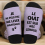 6223JFR2 chaussettes personnalisees le chien est sur mes genoux 6223j6xmc