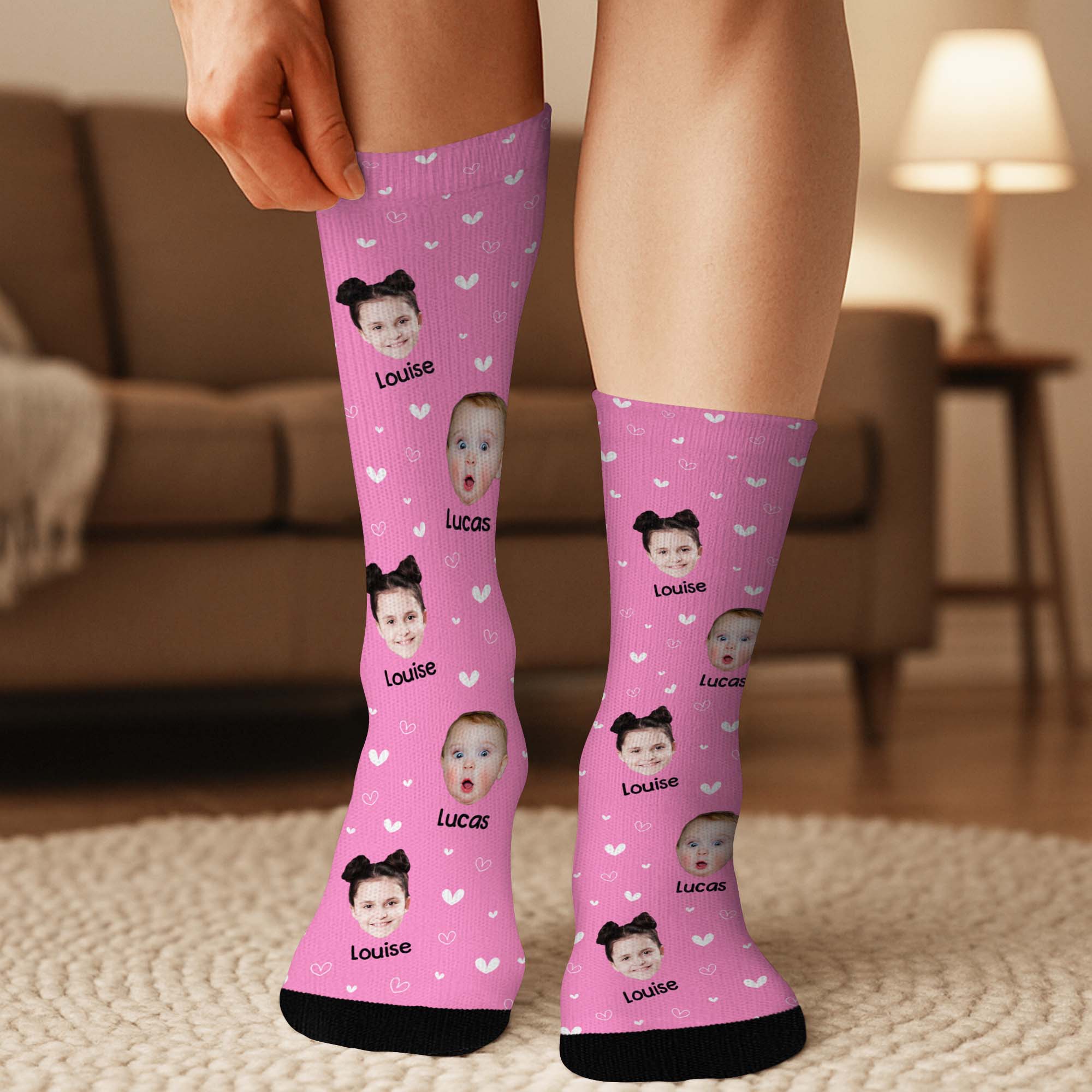 6224JFR3 chaussettes personnalisees si tu peux lire ceci maman fait une pause 6224j6kna