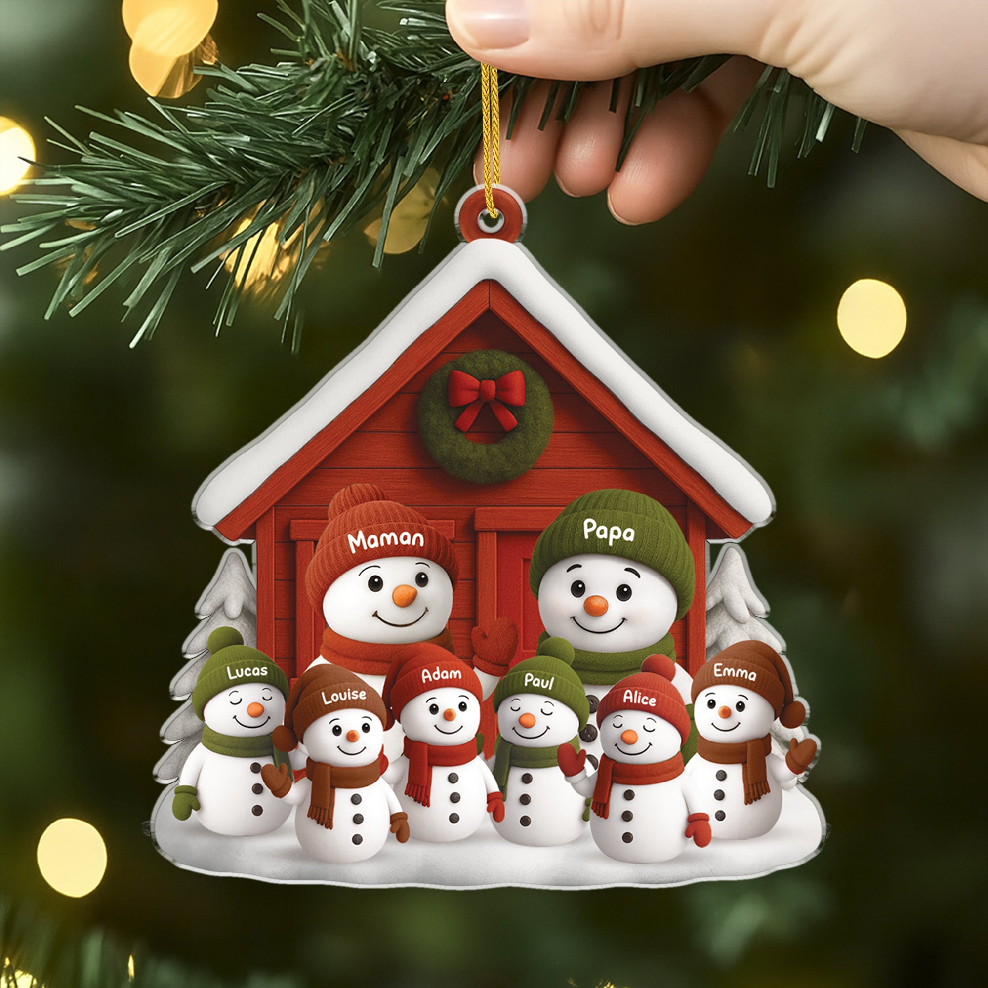 6228OFR1 effet dimpression 3d ornement acrylique personnalise famille bonhomme de neige de noel 6228o8lzi_2