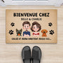 6236DFR2 paillasson personnalise bienvenue chez chien 6236d8t0c