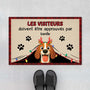 6248DFR1 paillasson personnalise chien noel visiteurs doivent etre approuves par 6248dklnc_1