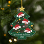 6250OFR1 ornement acrylique personnalise famille sapin avec bonnet noel 6250oklti