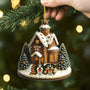 6257OFR2 effet dimpression 3d ornement acrylique personnalise joyeux noel avec des chiens 6257okq5c