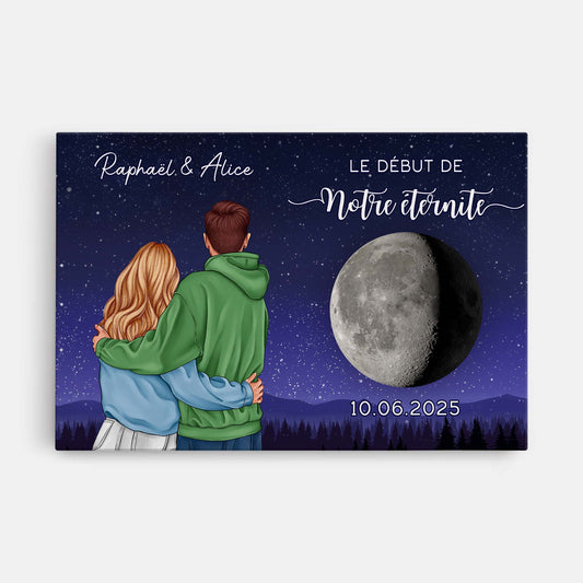 6262CFR1 toile personnalisee couple avec phase de la lune le debut de notre eternite 6262c8ttg_b5db9937 c6a4 49ba a7de 443bbe3d6c48