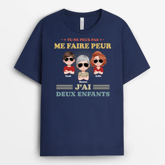 6272AFR2 t shirt personnalise pour papa et maman j_ai deux filles 6272atqna